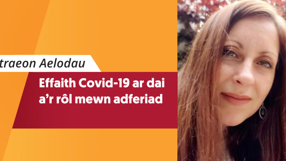 Effaith Covid-19 ar dai a’r rôl mewn adferiad
