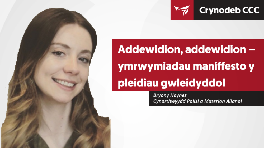 Addewidion, addewidion – ymrwymiadau maniffesto y pleidiau gwleidyddol