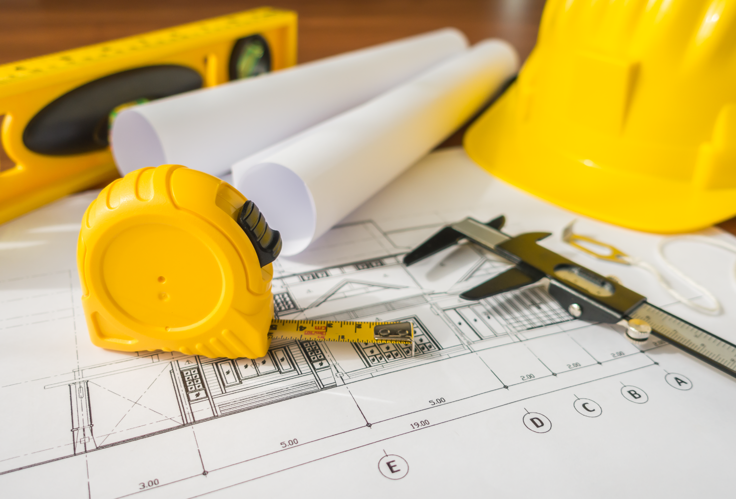 Picture of a construction site desk